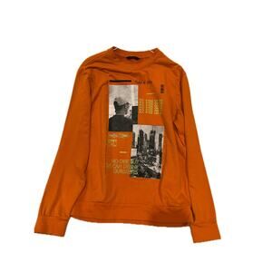 Orange Graphic Sweatshirt